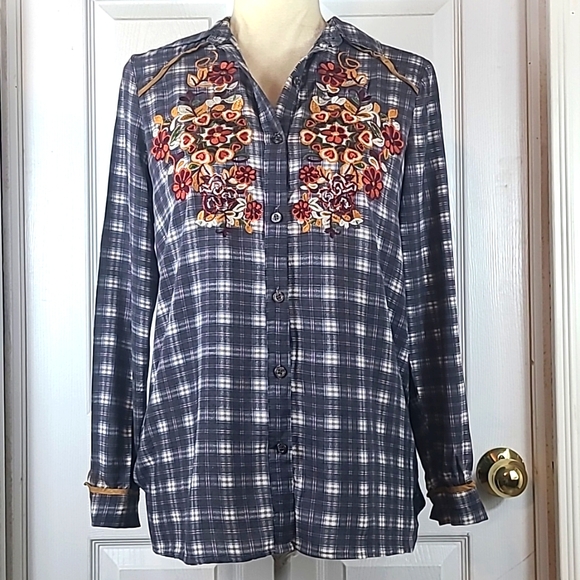 Scapwork Boutique Tops - Scrapbook Boutique Embroidered Shirt